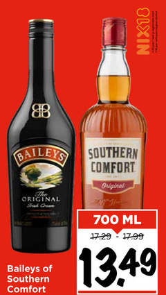  southern comfort baileys likeur 18 700 b original cream nix18 jaar ml 