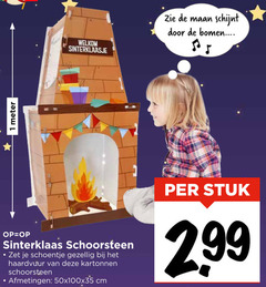  1 meter maan bomen sinterklaasje sinterklaas schoorsteen schoentje haardvuur kartonnen cm stuk 