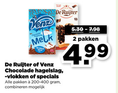  2 chocolade hagelslag melk sporties ruijter venz vlokken pakken combineren 