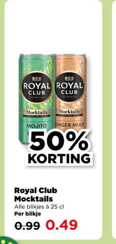  4 25 50 alcohol royal original club mojito sparkling drink ginger blikjes blikje 