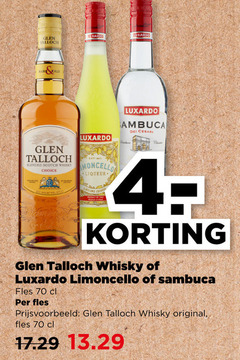  talloch old blended scotch whisky choice sambuca dei cesari liqueur limoncello fles original 