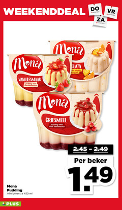  22 23 450 mond vanillesmaak pudding aardbeiensaus mona stukjes fruit griesmeel rode bessensaus bekers ml beker 