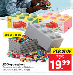  18 25 lego cm opbergdoos stapelbaar dozen deksel blokjes stuk 