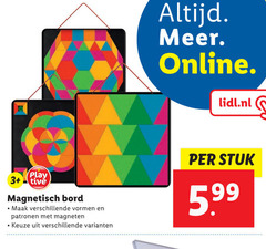  online lidl.nl play 3 magnetisch bord vormen patronen magneten stuk 5.99 