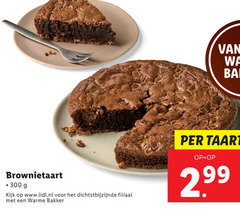  300 brownietaart www.lidl.nl filiaal warme bakker taart 