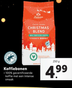  bellarom koffiebonen 100 250 caffe crema christmas blend certified coffee strength people nature gecertificeerde koffie intense 