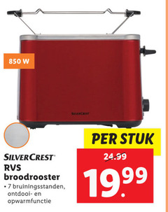  silvercrest rvs broodrooster ontdooi opwarmfunctie silver crest stuk 