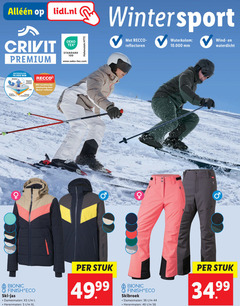  10 36 44 46 100 lidl.nl crivit premium standard hohenstein waterkolom 10.000 mm winddicht waterdicht huid recco advanced rescue technology nauwkeurige reflector getapete ademend m2 bionic finish eco ski jas damesmaten l herenmaten xl wintersport reflectoren wind stuk skibroek 