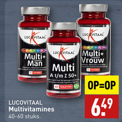  30 60 lucovitaal vito mg fe vit multi man vitaminen mineralen kruiden zink 10 free 50 geheugen draagt functie tabletten vrouw hormoonhuishouding multivitamines stuks 