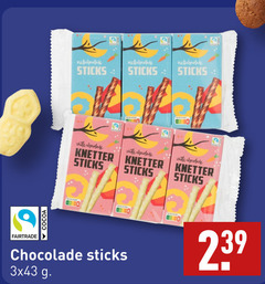  chocolade 10 sticks witte chocolate knetter cocoa fairtrade 