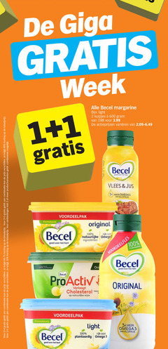  1 2 3 4 50 60 100 600 combinatie productvarianten combineren giga week becel margarine light kuipjes 3.99 varieeren hart original rijk natuurlijke omega vlees jus 3x omega3 olijfolie plantaardig pro-activ verlaagt cholesterol wijze 