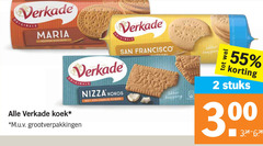  2 55 verkade originals maria biscuits originale san francisco original koek m.u.v nizza kokos laagje suiker nature anda knapperig genieten stuks 