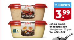  2 johma kip samba solade kuipjes 3.99 brood toastsalade beter leven ei 