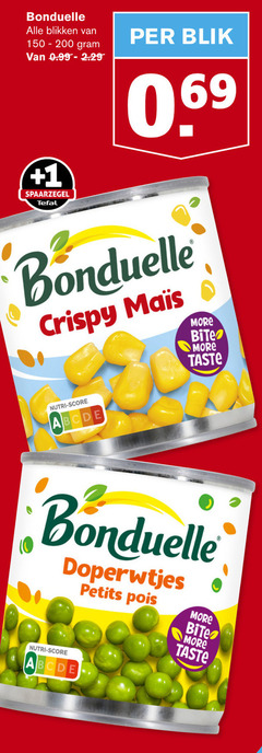  150 200 bonduelle blikken blik 1 tefal crispy nutri score bite taste doperwtjes petits pois 