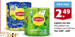  lipton ice tea 4 calories liptor original sparkling sugar green pak pakken blikjes 0.25 liter abn amro 