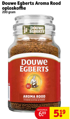  douwe egberts oploskoffie 200 aroma rood koffie meester branders joure evenwichtig rond 