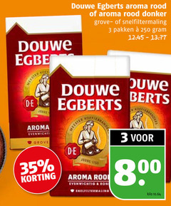  douwe egberts koffie 3 35 250 aroma rood donker grove snelfiltermaling pakken meester ouwe brander joline evenwichtig 80 kilo 