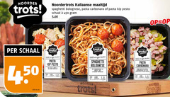  450 noorder trots noordertrots italiaanse maaltijd spaghetti bolognese pasta carbonara kip pesto schaal woordjes vers will houten keuken becel cherry comes woorden chris kilo 