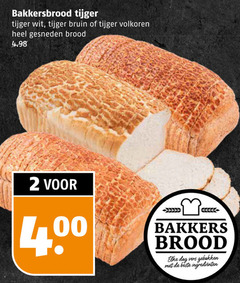  2 400 bakkersbrood tijger wit bruin volkoren gesneden brood bakkers dag vers gebakken 