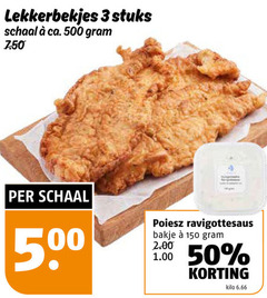  3 50 150 500 lekkerbekjes stuks schaal ca. ravigottesaus bakje kilo 