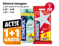  1 6 24 stimorol kauwgom spaar zegels kilo v.a. ice mint original 