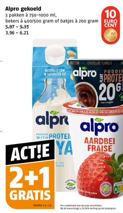  1 2 3 10 20 200 alpro gekoeld pakken 750-1000 ml bekers 400 500 bakjes cent naturally protein chocolate flavour pudding sugars packed with kilo liter v.a. for taste aardbei frase calcium from solace combinatie kassa 