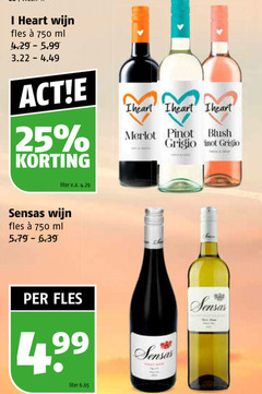  witte wijn rode rose 25 750 heart fles ml liter v.a. merlot pinot blush grigio sensas 