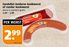  zandvliet gelderse kookworst runder worst 350 500 2 99 kilo v.a. 