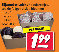  pindarotsjes cookie fudge rotsjes bloemen mix flikken 150 bakje 