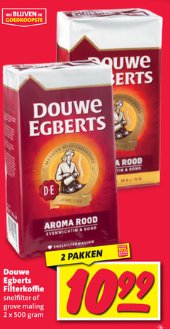  douwe egberts koffie 2 10 500 erts off meester joline aroma rood evenwichtig rond bond maling pakken filterkoffie snelfilter grove 