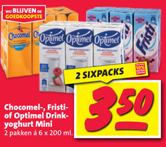  2 6 10 200 350 chocomel optimel drink yoghurt mini pakken ml sixpacks 