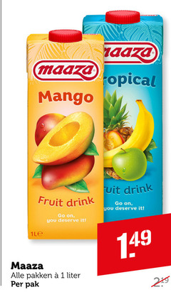  1 219 maaza mango fruit drink go you it pakken liter pak 