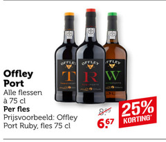  offley port 25 flessen tawny ruby porto fles 