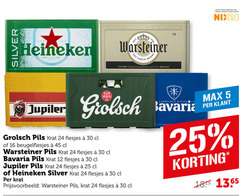  bavaria grolsch jupiler warsteiner heineken silver krat bier 5 12 16 17 18 24 25 30 45 since refreshing taste seit das einzig wahre familientradition jaar legitimatie alcohol nix18 gb pils beugelflesjes 