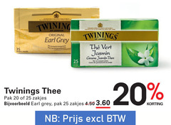  twinings thee 20 25 sachets london original earl grey jasmin groene jasmijn jam ge game pak zakjes 