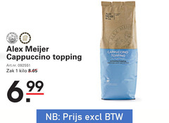  alex meijer cacaopoeder 1 co cappuccino topping zak kilo pour distributeur 