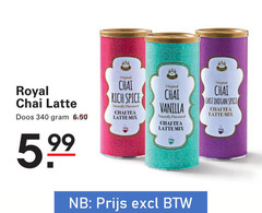  royal thee my chai latte doos 5.99 original spice naturally flavoured mix vanilla tea east indian 