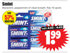  smint kauwgom 50 blackmint peppermint clean breath pak mints sugarfree hours clear 