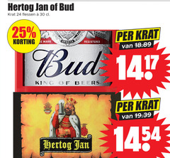  bud hertog jan krat bier 14 24 25 30 flessen america king beers 