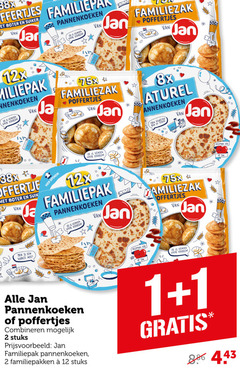  1 2 12 poffertjes boter suiker 12x pannenkoeken jan familiezak 8x Naturel genieten terug prik vorkje offertjes combineren stuks 