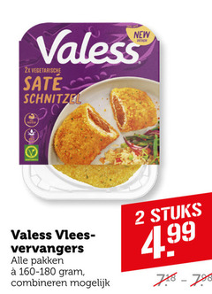  2 new valess 2x vegetarische sate schnitzel design vlees vervangers pakken combineren stuks 