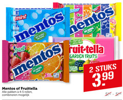  1 2 5 10 44 mint chewy dragees mentos fruit just natural flavour fruittella pakken rollen combineren colours rolls rouleaux gout fruitsap jus ruit garden fruits natuurlijke smaakstoffen vega naturals stuks 3.99 