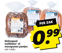  4 molengoud meergranen puntjes zak stuks 