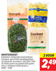  2 250 300 500 1000 hutspot ambachtelijk gezond vers geschilde aardappeltjes ongerookt panklaar kruimig zuurkool ge koken min winterkost dekavers hollandse boerenkool vatverse zak schaal m.u.v 4 