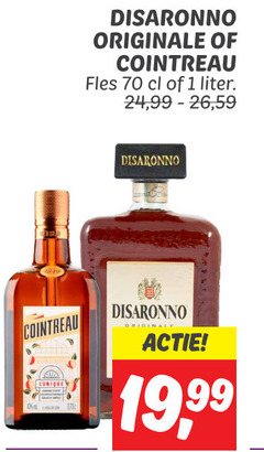  1 disaronno originale cointreau fles liter 24 99 26 19 