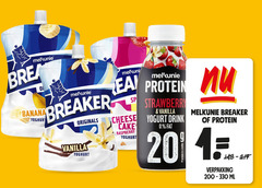  melkunie banana yoghurt breaker originals vanilla protein strawberry cheese drink cake raspberry ml 