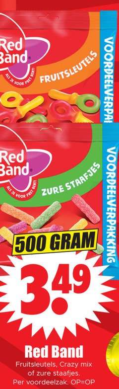  500 red band zure staafjes crazy mix 