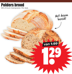  polders brood wit bruin meergranen stuk bereid 