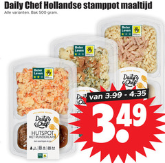  500 daily chef hollandse stamppot maaltijd bak beter leven keuken hutspot runderlapje uienringen jus 3.99 pers 