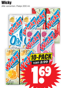  10 69 200 wicky pakje ml suiker original wick aardbei pack 16 